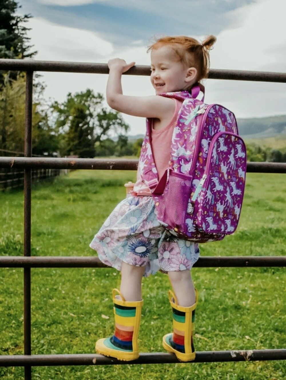 Pink Mary The Unicorn Backpack 11"x15"